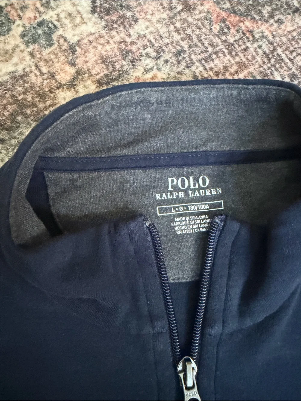 Polo by Ralph Lauren Men’s Navy Half-Zip Pullover with Pony Logo